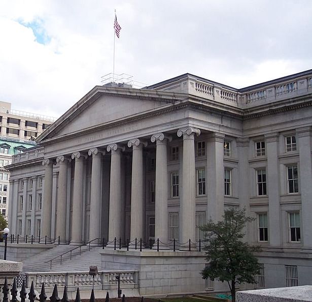 Main U.S. Department of Treasury, Washington, DC. 