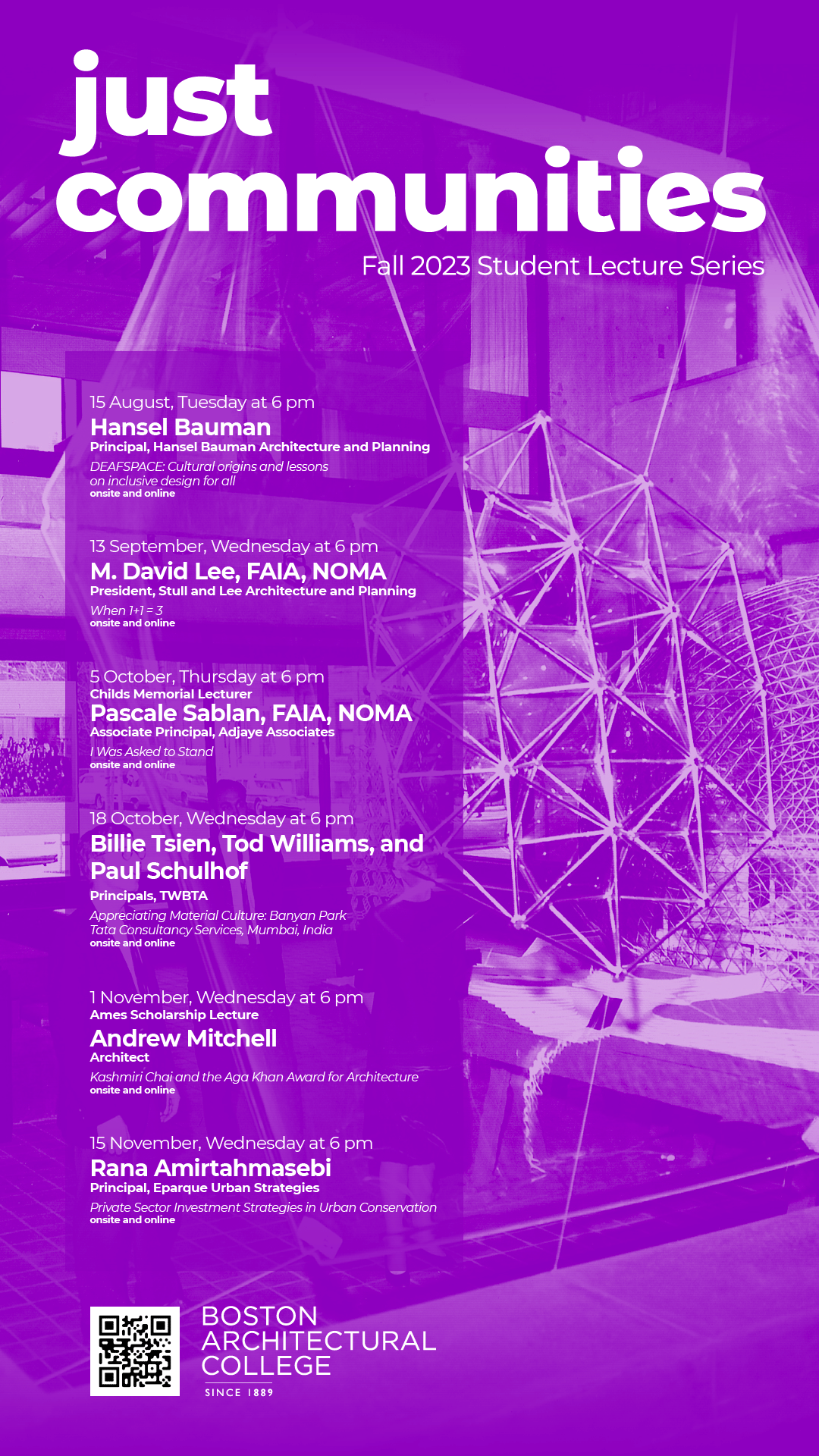 Get Lectured: Boston Architectural College, Fall '23 | News | Archinect