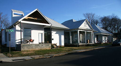 Recent winner of an AIA Small Projects Award, the Ghost Houses sit on a lot once occupied by three turn-of-the-century bungalows.