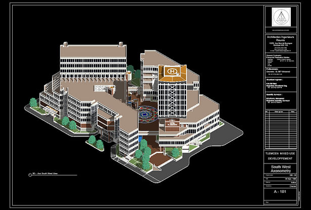 Social Cultural Center Tlemcen - South West Axonometry - (Algeria - 1986)