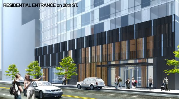Rendering of Main Entrance on 28th street, Long Island City