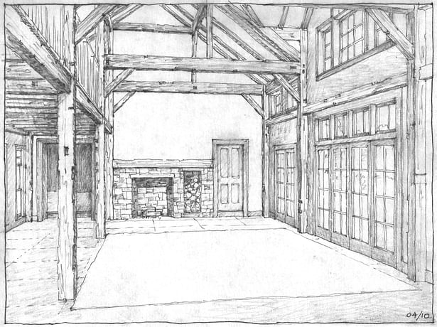 Rendering of the Great Hall