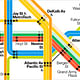 The interactive subway diagram that was designed by Massimo Vignelli, Beatriz Cifuentes and Yoshiki Waterhouse for The Weekender Web site of the M.T.A. offers riders information — driven and updated by live data — on planned weekend work projects that will affect subway service. At any point, the diagram can be clicked, zoomed, panned or expanded to full screen. In this screen, the B and 5 lines are shaded to indicate a weekend service interruption. (Image via NYT)