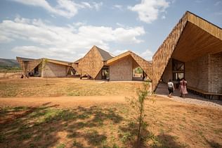 Woven eucalyptus screens define BE_Design’s Komera Leadership Center in rural Rwanda