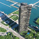 Helicopter photo of Lake Point Tower, surrounding parks and Navy Pier. Photo credit: Bart Shore, via Lake Point Tower flickr