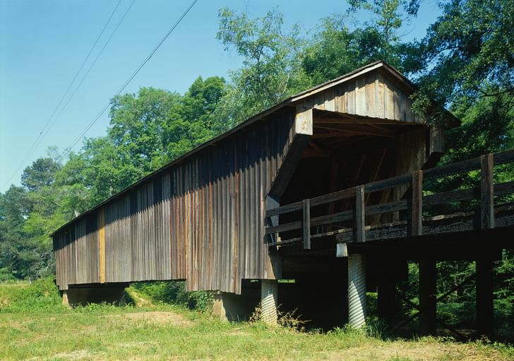 The Red Oak Creek Bridge, designed by Horace King. Image courtesy of Historic American Engineering Record, Library of Congress.