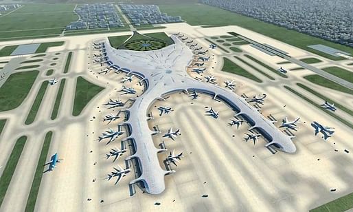 Mexico City International Airport design by Foster + Partners and FR-EE. Image: Foster + Partners. 