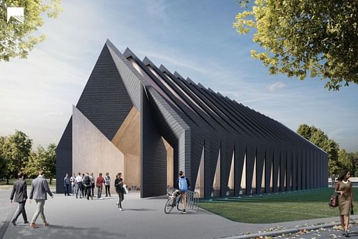 The Longhouse prototype by MIT's Mass Timber Design Workshop. Image: MIT.