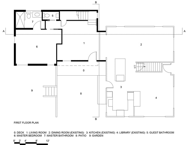 Central Area Home - First Floor Plan