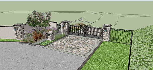 HOA Approved front gate.