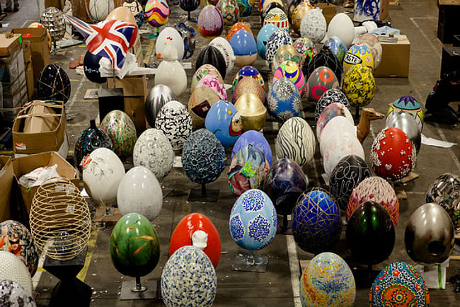 Faberge eggs in the city (Photo: Charlie Clift)