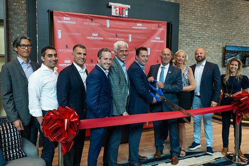 Hackensack, NJ city officials, developers and other dignitaries recently joined for a ribbon cutting at the luxury rental Ivy and Green