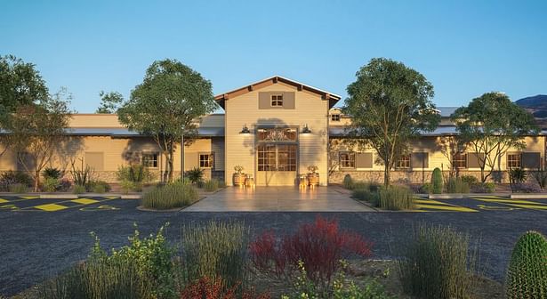 The Barn - Wedding Venue - Ranch - Daniel L. McPeak, RA - @SFA - Rendering by - Unit Studio - Enrico Fanton 