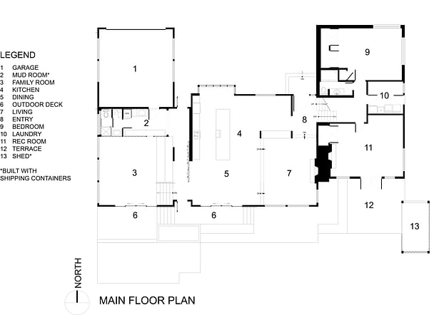 The Wyss Family Container House - Lower Floor Plan