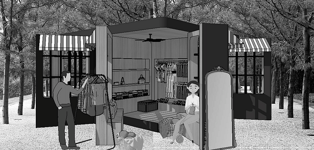 KNIT CLOTHING SHOP Sketch Up