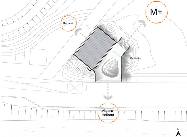 Site Plan - 'Floating Art Platform' by VPANG architects + JET Architecture + Lisa Cheung. Image courtesy of VPANG architects.