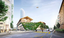 Herzog & de Meuron's shopping center development in Basel will be topped with a middle school