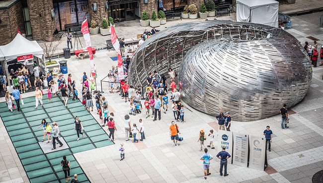 Orbit Pavilion at the May 2015 World Science Festival at New York University, designed by The Studio in partnership with StudioKCA. Photo courtesy NASA/JPL-Caltech