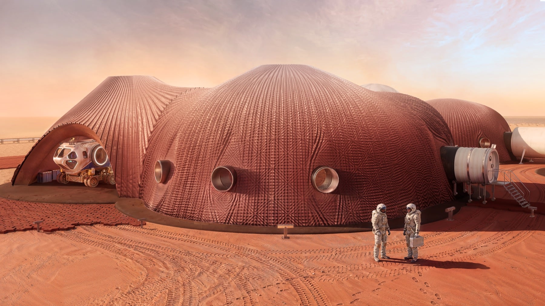 由機 器人建造的火星棲地
