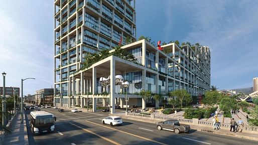 Rendering of the proposed 670 Mesquit Street design by Bjarke Ingels Group. Image credit: Bjarke Ingels Group