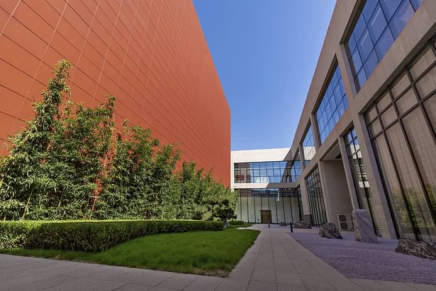 Red Terracotta Facade of Atrium