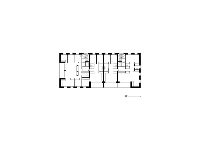 The social housing building. Image courtesy David Chipperfield Architects