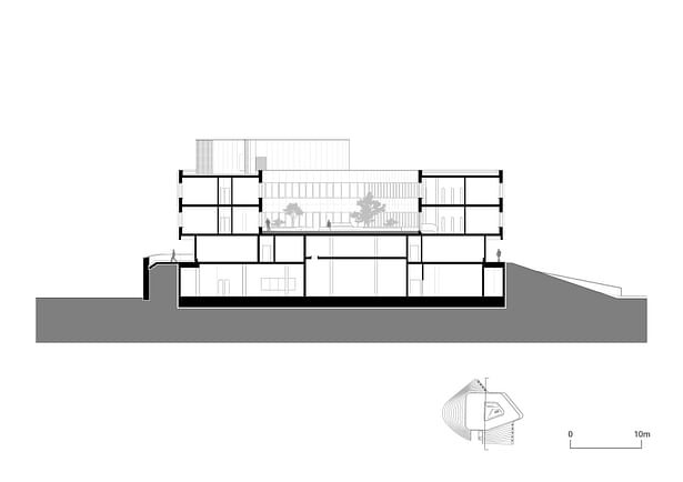 Section, original scale 1:200 © HENN