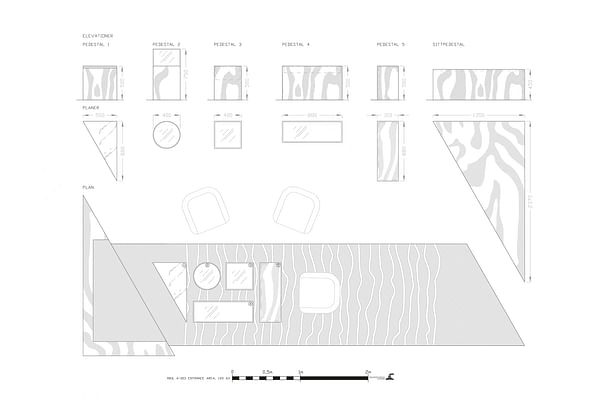 Entrance pedestals drawing 