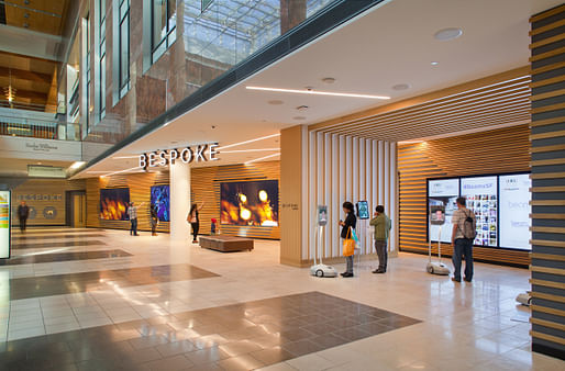 Downtown SF's Westfield Shopping Centre turned a former Borders bookstore into a Bespoke coworking space. (Image: Westfield; via qz.com)