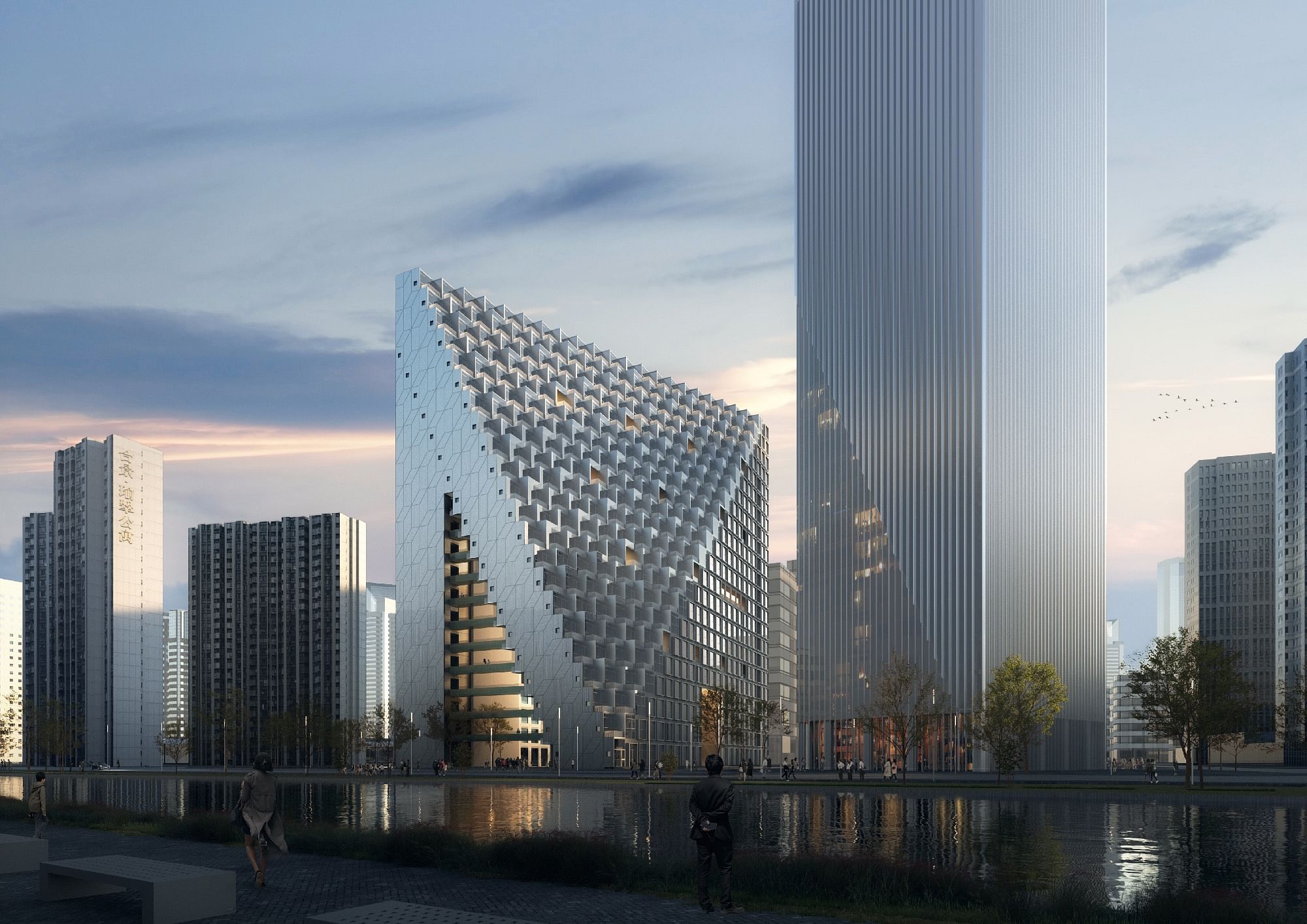 OMA.TOP&OMA1/2UNIT(2枚) Construction begins for OMA's Xinhu Hangzhou Prism, “a