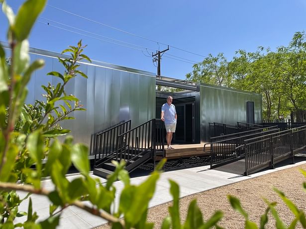 House at the final location, Las Vegas Community Healing Garden