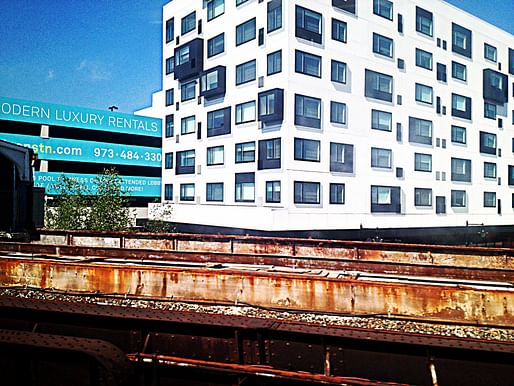 A transit-oriented apartment complex in Newark. Image courtesy of Flickr User Joe Wolf