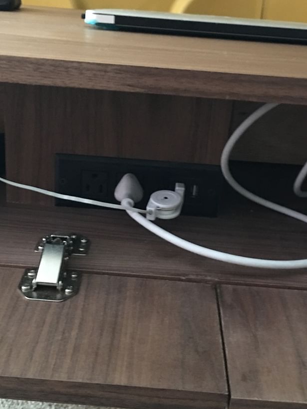 Built in two outlets two USB ports