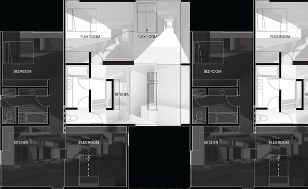 Interlocking unit layout