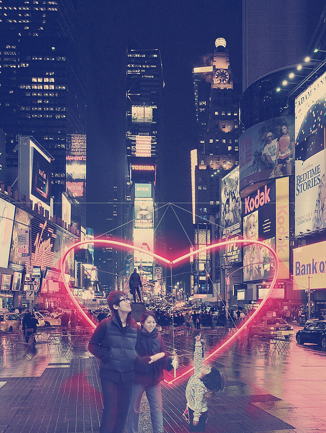 Pernilla Ohrstedt Studio - O Heart. Finalist entry for 2014 Times Square Heart Design. Image courtesy of 2014 Times Square Heart Design competition