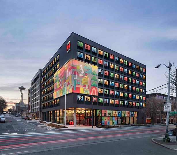citizenM Seattle South Lake Union, a LEED certified project with community art