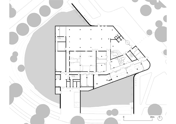 Ground floor plan, original scale 1:200 © HENN