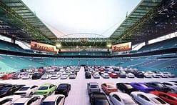 Hard Rock Stadium in Miami rethinks the drive-in movie typology