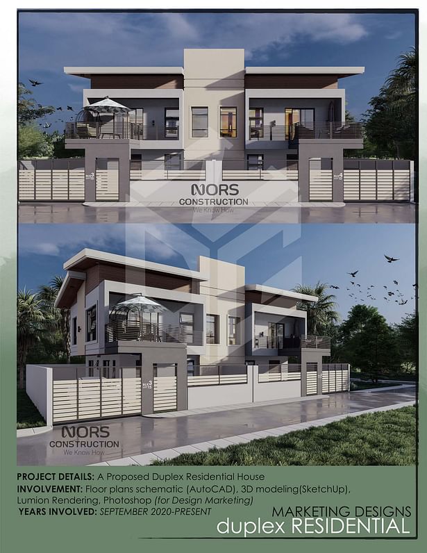 A Proposed Duplex Residential House Architect: Neil Dharel C. Gabi Company: Nors Construction