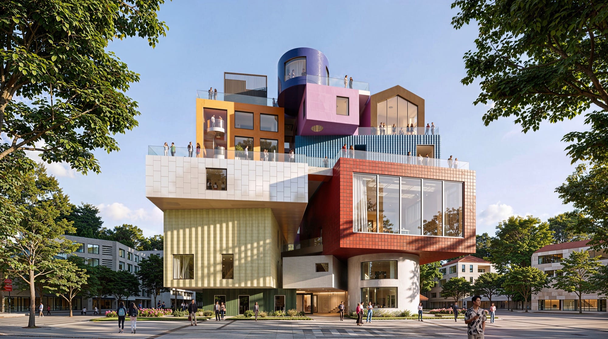 MVRDV designs Shenzhen 'Vertical Village' of stacked multicolored