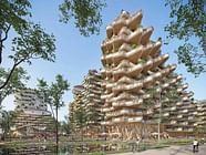 The Greenhouses, a Timber Eco-District Towards the Lake Geneva