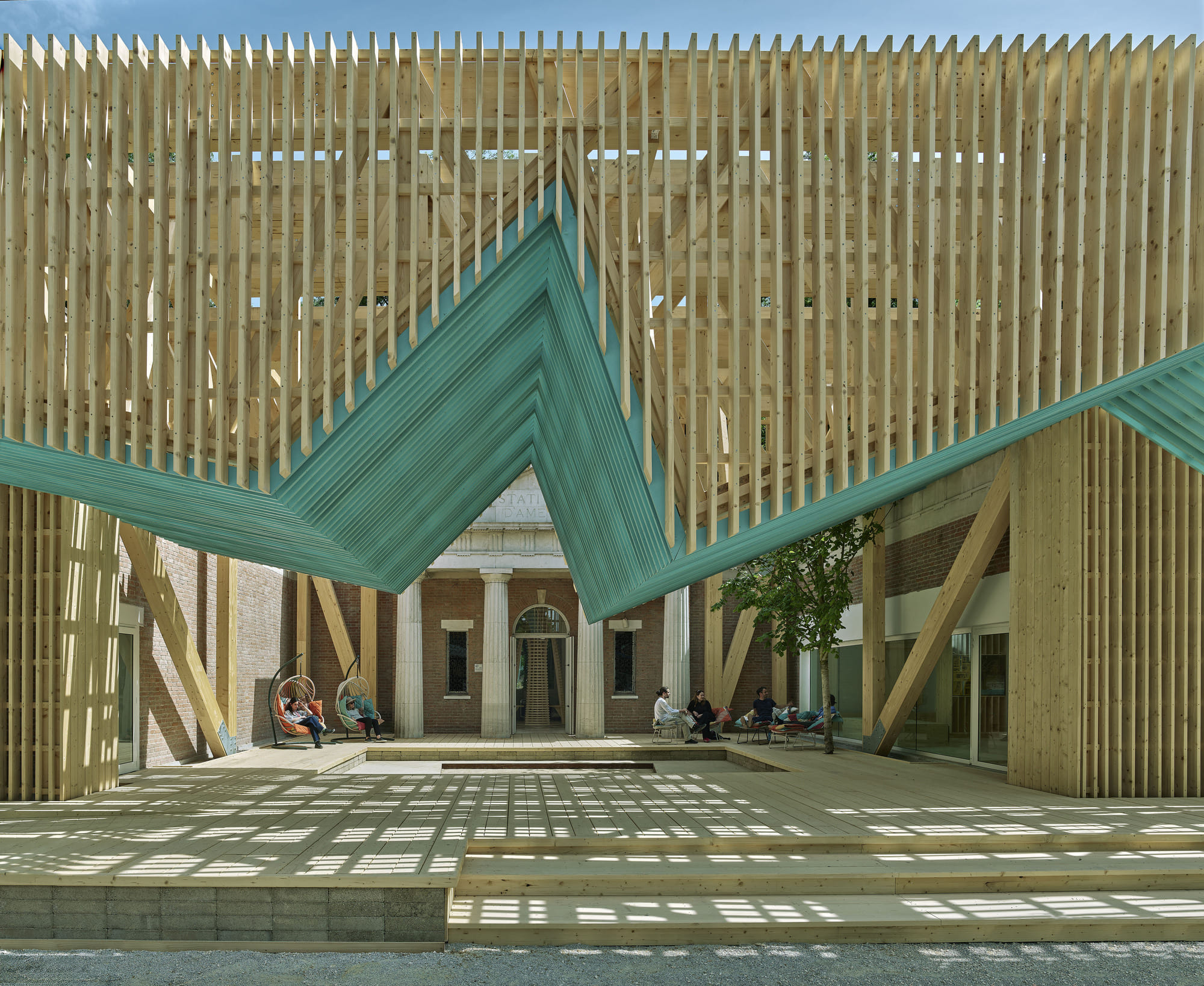 Welcome inside the PORCH: First photos of the completed U.S. Pavilion ...