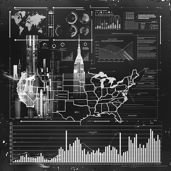 Architecting Prosperity - The Economic Impact of AI Integration in US Construction; an original image created by Cristina Cotruta for codesign studio blog. Copyright 2024. Used under fair use guidelines