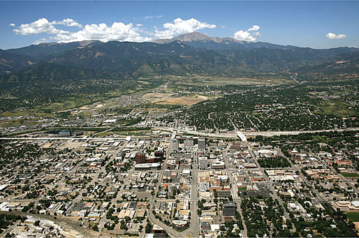 Downtown Colorado Springs, the museum's future site. Photo via usolympicmuseum.org