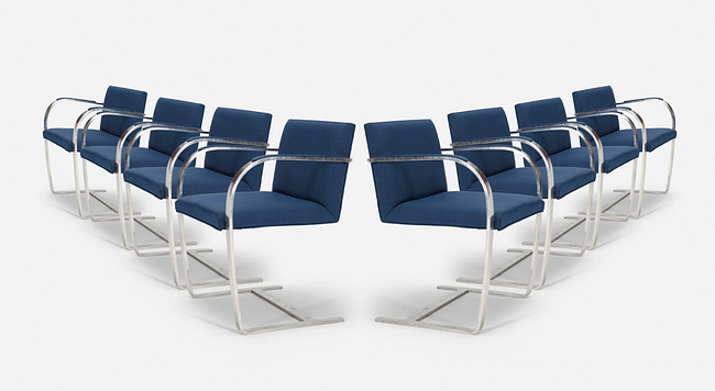  Ludwig Mies van der Rohe Brno chairs for the Four Seasons. Image via wright20.com