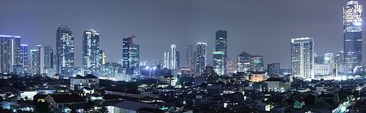 The Jakarta skyline at night, as seen from Kuningan District, South Jakarta. Photo: Robin Widjaja/Wikipedia.