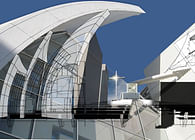 Richard Meier's Jubilee Church CAD Collage