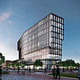 The 10-story office tower in Deborah Berke Partners' plan for the new Cummins Inc. distribution business headquarters in the heart of downtown Indianapolis. Image courtesy of Cummins Inc.