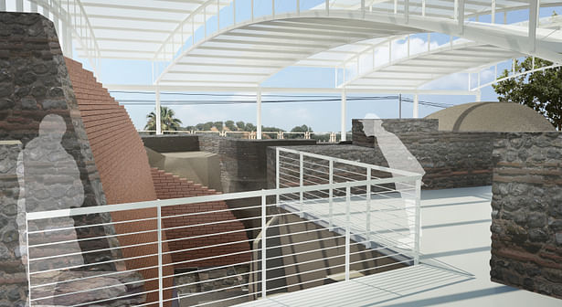 Proposed Visitor Platform with View of Mud-brick Wall
