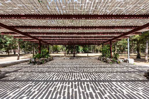 Palimpsesto, Tamayo Pavilion at the Museo Tamayo, a work by 2022 League Prize recipients Jose Amozurrutia and Carlos Facio of Mexico City-based practice TO. Photo by Arturo Arrieta.